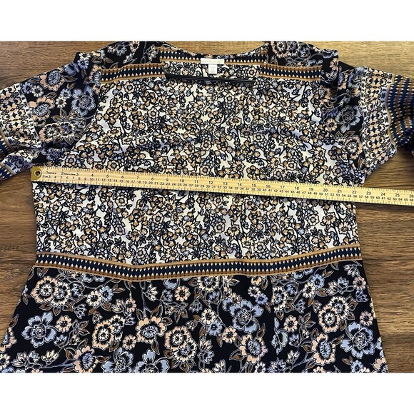 Westport 1962 Women’s 2X Floral Boho Tunic Dress Bell Sleeves - Picture 6 of 8